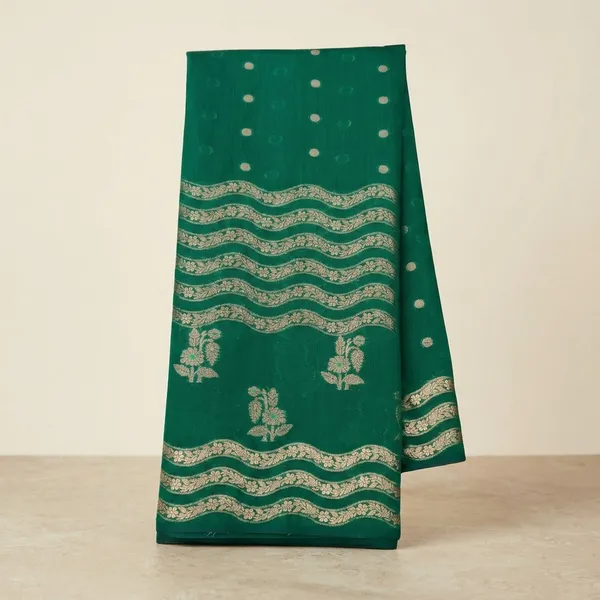 Green_Reliance_Acrylic_Saree_For_Women
