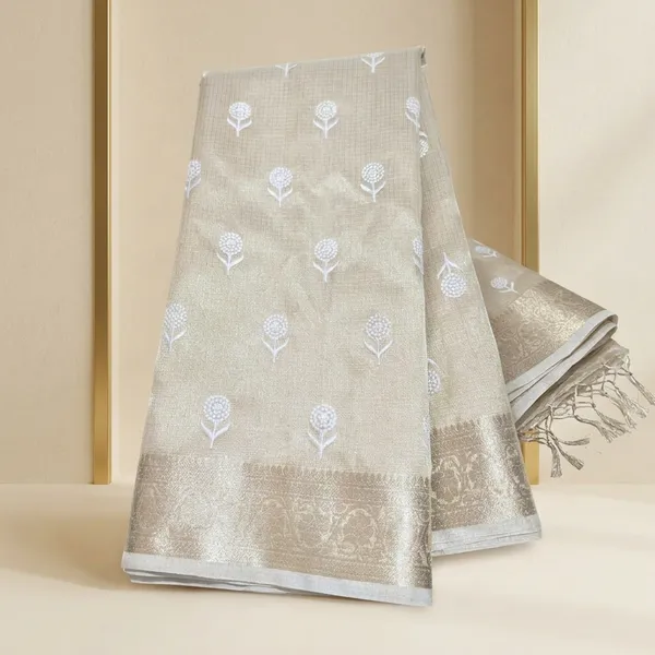 Beige_Tissue_Saree_For_Women
