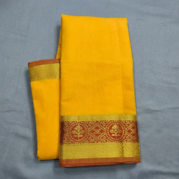 Yellow_Cotton_Saree_For_Women