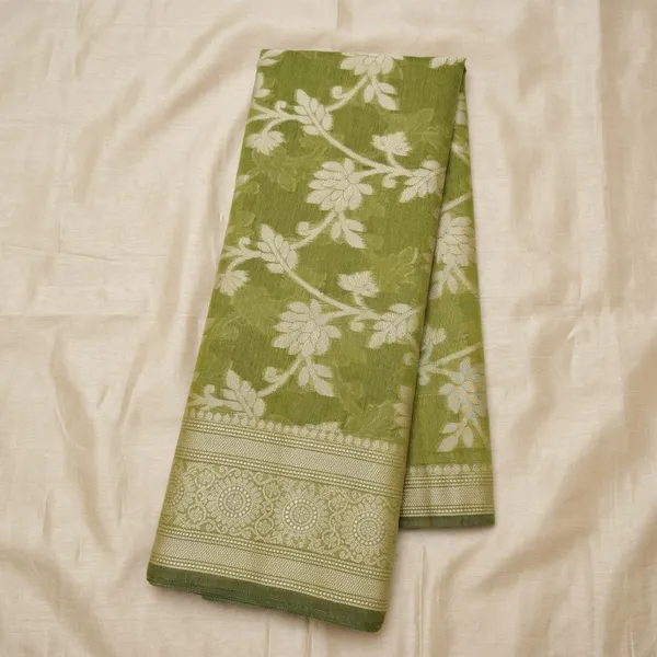 Green_Cotton_Saree_For_Women