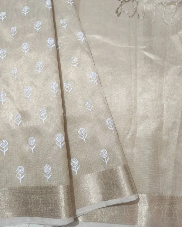 Beige_Tissue_Saree_For_Women