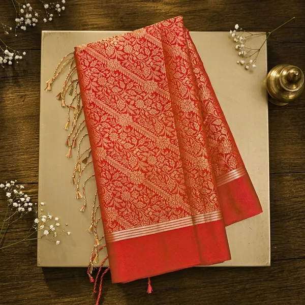 Red_Banarasi_Soft_Silk_Saree_For_Women