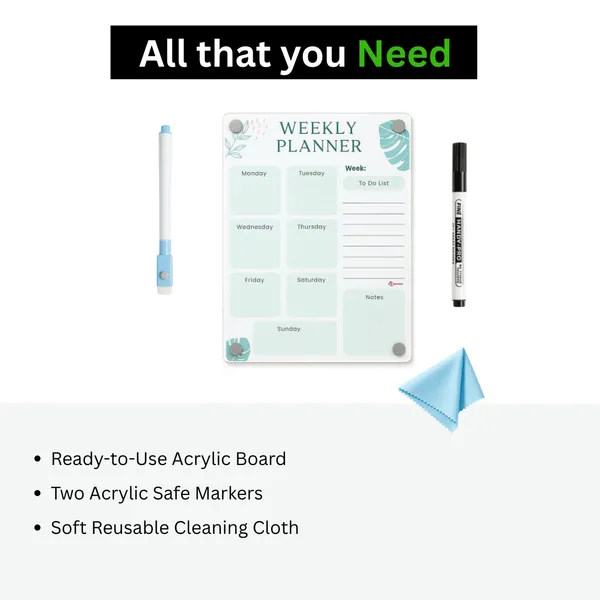 Magnetic_Weekly_Planner_To_Do_Board_For_Fridge_A4_21_30_Cm_Acrylic_Dry_Erase_Chart_For_Kids_Adults_Strong_Magnets_2_Markers_Eraser_Cloth_Meal_Plan_Chores_Notes_Green