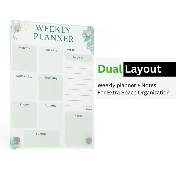 Magnetic_Weekly_Planner_To_Do_Board_For_Fridge_A4_21_30_Cm_Acrylic_Dry_Erase_Chart_For_Kids_Adults_Strong_Magnets_2_Markers_Eraser_Cloth_Meal_Plan_Chores_Notes_Green