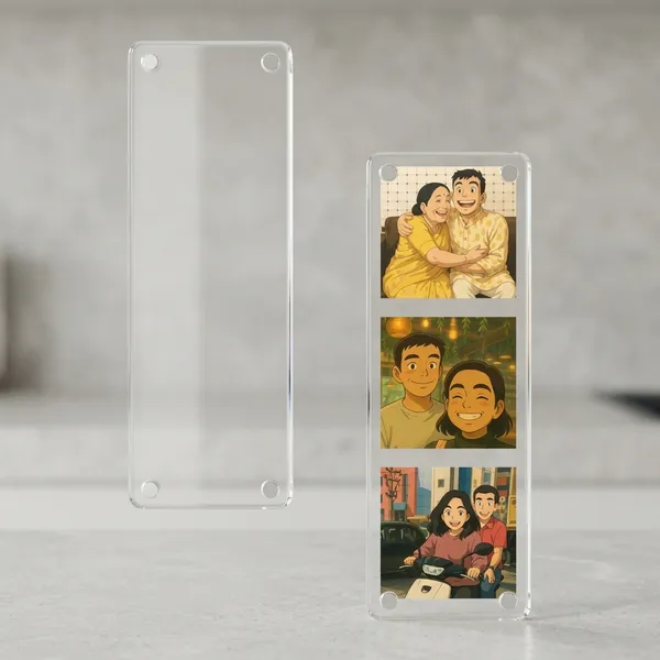 Acrylic_Magnetic_Picture_Photo_Frames_Vertical_Strip_Magnetic_Fridge_Photo_Frame_For_3_Photos_Slim_6_5X2_Inch_Photo_Booth_Frame_Personaliseable_Gift_Pack_Of_1_Set