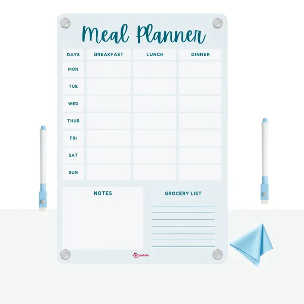 Acrylic_Weekly_Meal_Planner_Magnetic_Fridge_And_Todo_Board_With_2_Marker_A4_Size_Premium_And_Durable_Perfect_For_Meal_Planning_Shopping_Lists_Notes_Home_And_Office_Use_Blue