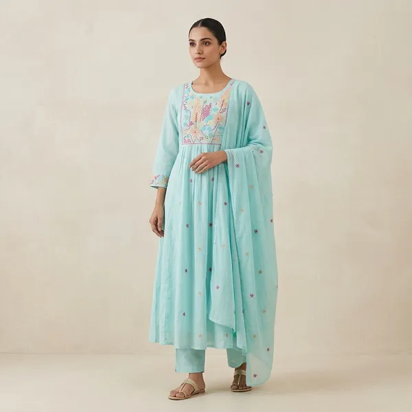 Mint_Green_Cotton_Embroidered_Anarkali_Kurta_Set_For_Women