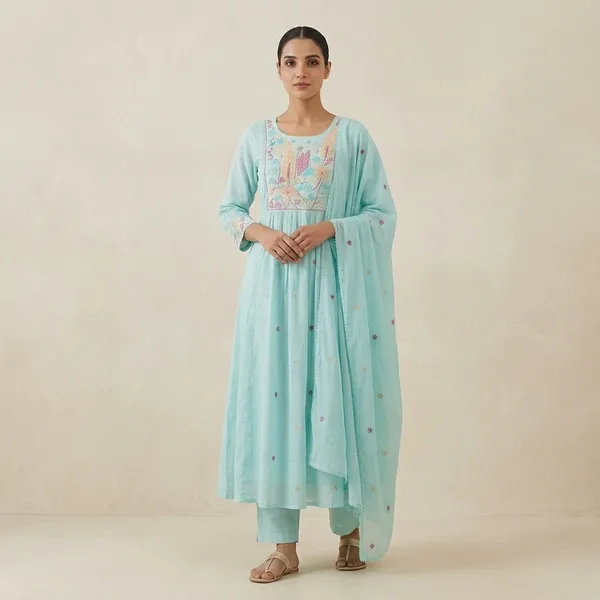 Mint_Green_Cotton_Embroidered_Anarkali_Kurta_Set_For_Women