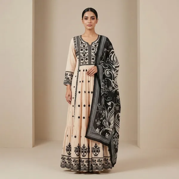 Off_White_Cotton_Embroidered_Anarkali_Kurta_Set_With_Dupatta_For_Women