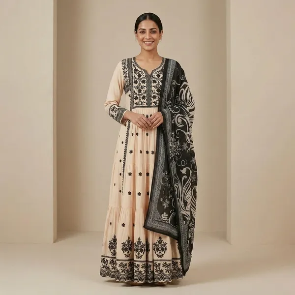 Off_White_Cotton_Embroidered_Anarkali_Kurta_Set_With_Dupatta_For_Women