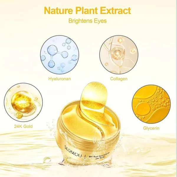 24k_Gold_Under_Eye_Patches_(60_PCS)_eye_mask,_Collagen_Skin_Care_Products,_Eye_Patches_for_Puffy_Eyes_masks_for_dark_circles,_Wrinkles_and_puffiness,_Revitalises_and_Refreshes_Your_Skin