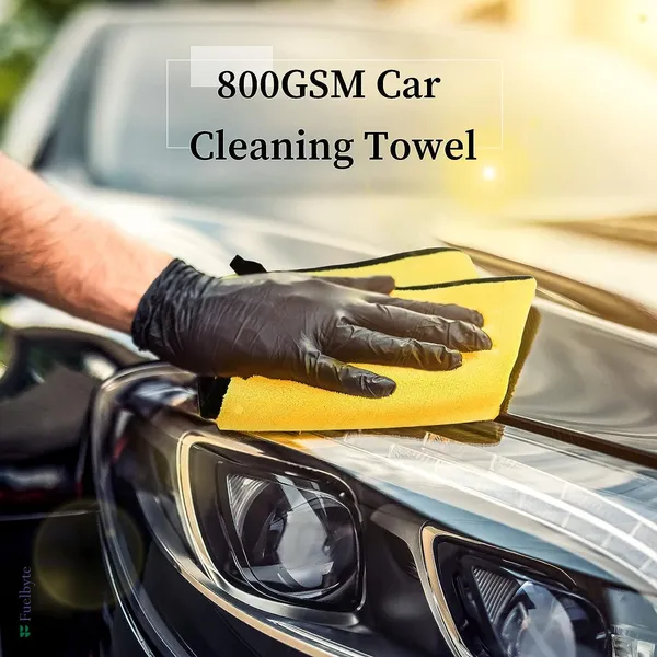 Yellow_800_GSM_Car_Cleaning_Towel