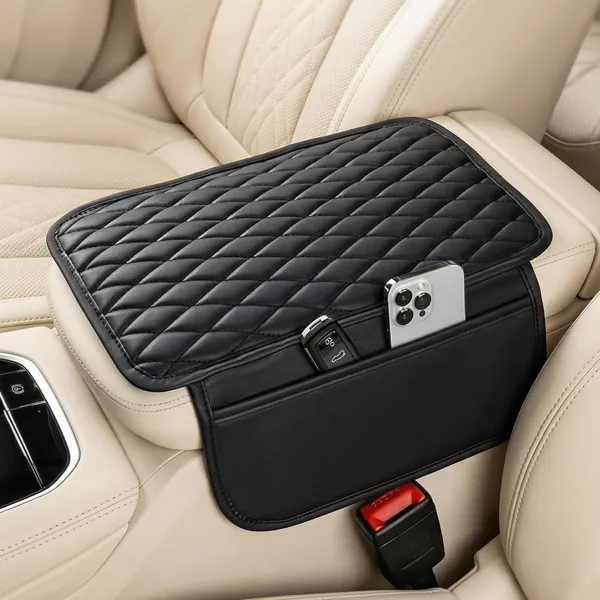 Upgraded_Car_Armrest_Cover,_Microfiber_Leather_Arm_Rest_for_Car_Cushion_with_2_Pocket_Car_Organizer,_Universal_Car_Interior_Accessories_for_Cars_SUV_Trucks_(Black)