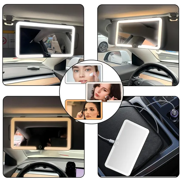 Car_Sun_Visor_Vanity_Mirror,_Makeup_Mirror_with_3_Light_Modes_&_60_LEDs_Rechargeable_Led_Light_Car_Mirror_with_Dimmable_Touch_Screen,_Rear_View_Sun-Shading_Travel_Cosmetic_Mirror.