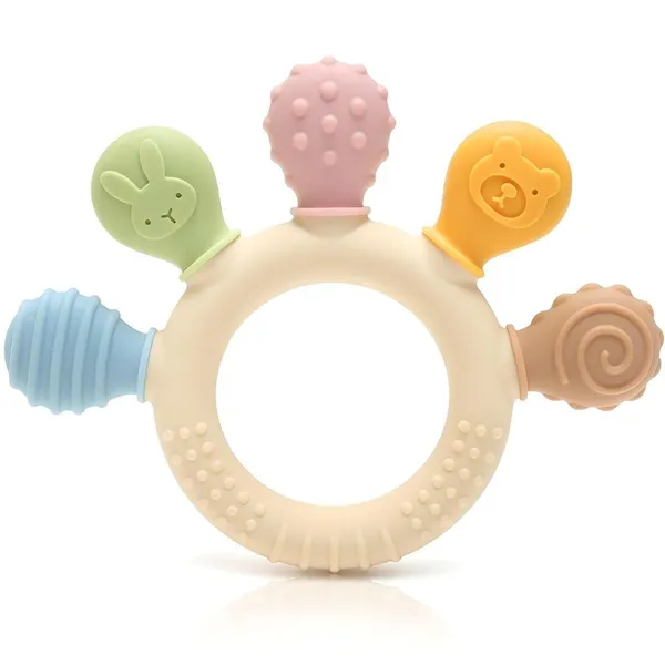 Silicone_&_Wooden_Baby_Teether_for_0-12_Months_|_Food_Grade_Silicone_Teething_Toy_|_Soft_&_Safe_Gum_Relief_|_BPA_Free_Chew_Toy_for_Infants_3-6,_6-12_Months_|_Teething_Toys_for_Babies_|_Round_Shape
