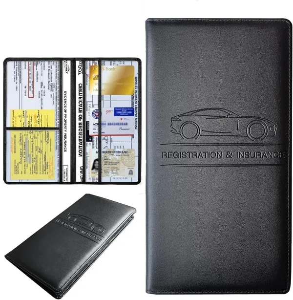 Car_Document_Holder_with_Magnetic_Closure_Vehicle_Registration_&_Insurance_Insurance_Card,_Driving_Licence,_RC_Book_Organizer_with_Multiple_Pockets_for_Car_Truck_Motorcycle