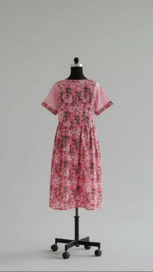 Pink_Cotton_Floral_Frock_Top_Palazzo_Co-Ord_Set_For_Women