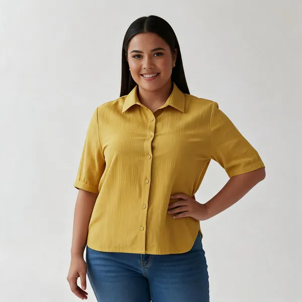 Gold_Linen-Cotton_Kimono_Top_For_Women