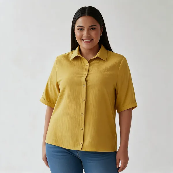 Gold_Linen-Cotton_Kimono_Top_For_Women