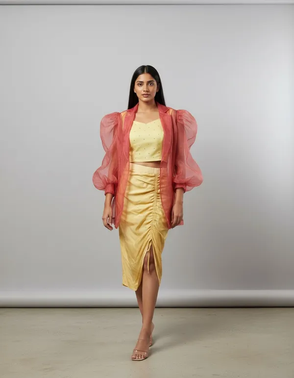 TIE_UP_SKIRT_WITH_SLEEVLESS_TOP