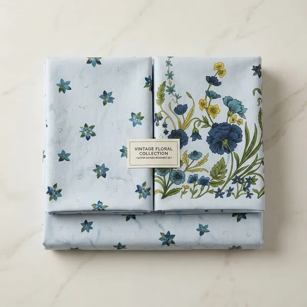 Pure_Cotton_Fitted/_Elastic_Premium_King_Size_Bedsheet_With_2_Pillow_Covers