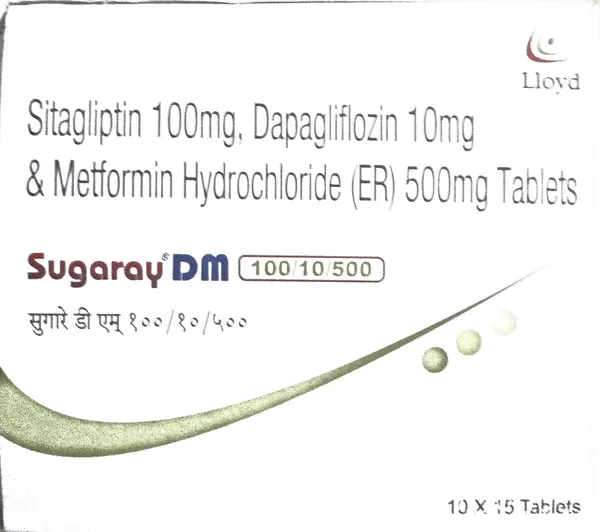 Sugaray_DM_100Mg/10Mg/500Mg_Tablets_Pack_of_2