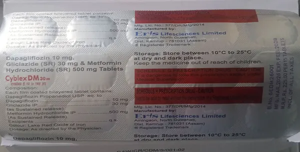 Cyblex_DM_30/10/500_Tablet