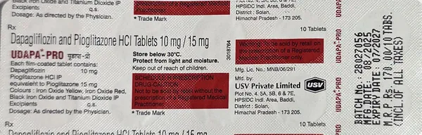 UDAPA_PRO_10/15_Tablets_-_Pack_of_2