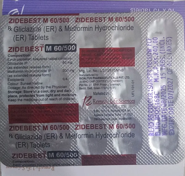 Zidebest_M_60/500_Tablets_-_Pack_of_3