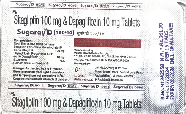 Sugaray_D_10/100_Tablets_Pack_of_2