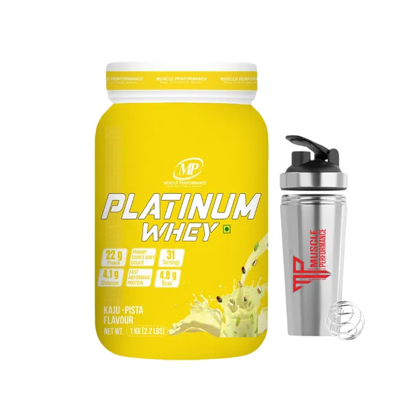Muscle_Performance_Platinum_Whey_Protein_With_Steel_Shaker_1Kg_2.2_Lbs_31_Servings_Kaju_Pista