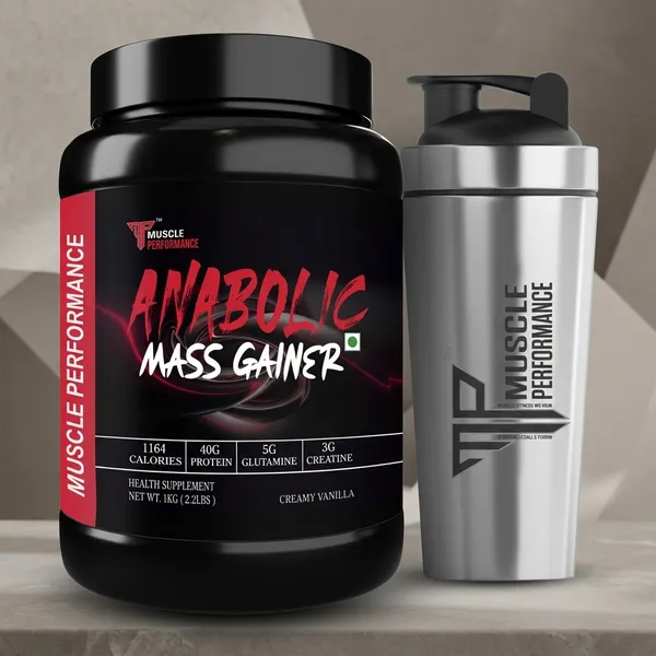 Muscle_Performance_Anabolic_Mass_Gainer_With_Steel_Shaker_1_Kgs_2.2_Lbs_Creamy_Vanilla