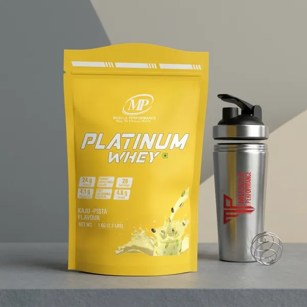 Muscle_Performance_Platinum_Whey_Protein_With_Steel_Shaker_1Kg_2.2_Lbs_28_Servings_Kaju_Pista