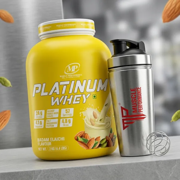 Muscle_Performance_Platinum_Whey_Protein_With_Steel_Shaker_2Kg_4.4Lbs_57_Servings_Badam_Elaichi