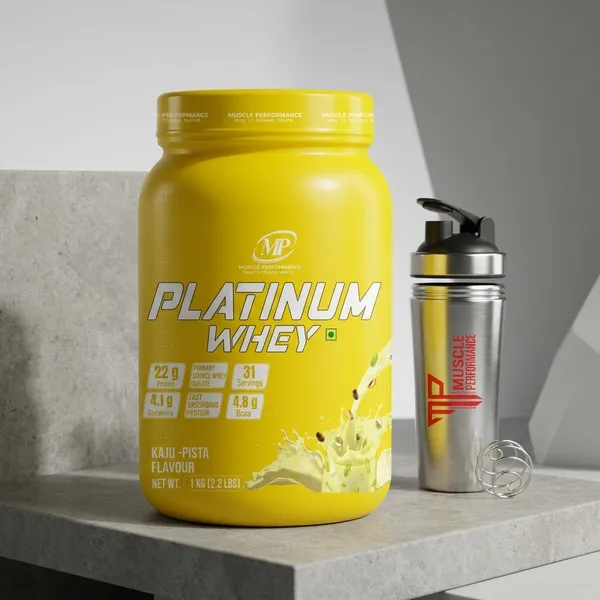 Muscle_Performance_Platinum_Whey_Protein_With_Steel_Shaker_1Kg_2.2_Lbs_31_Servings_Kaju_Pista