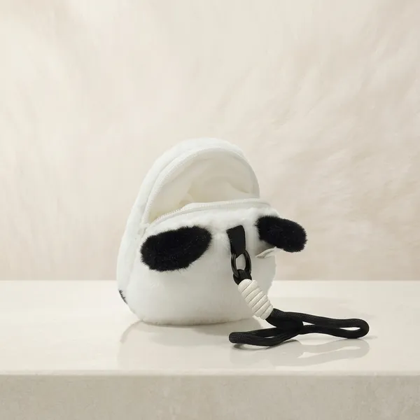 White_Plush_Panda_Coin_Purse_With_Zipper_Closure