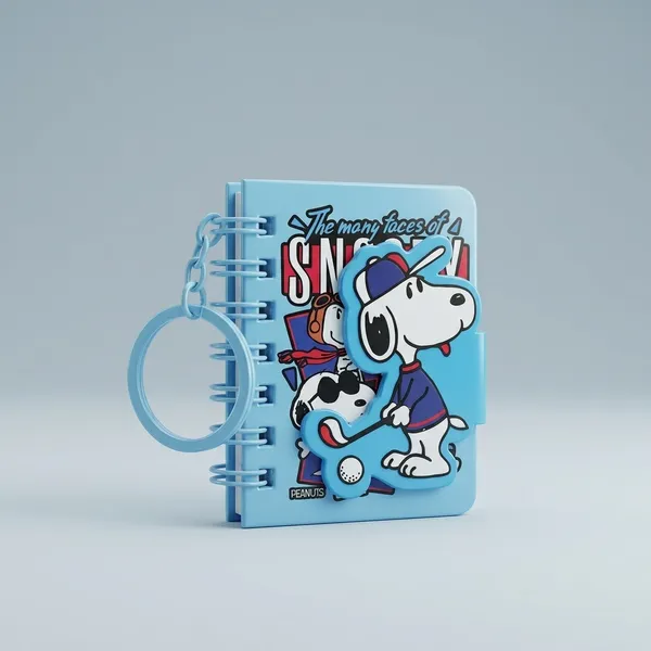 Blue_Snoopy_Peanuts_Character_Spiral_Notebook_With_Keychain