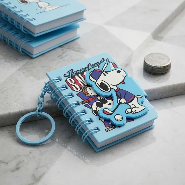 Blue_Snoopy_Peanuts_Character_Spiral_Notebook_With_Keychain
