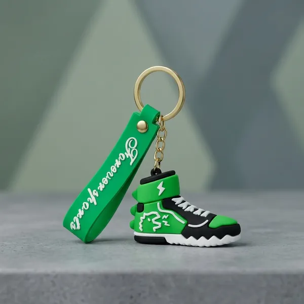 Green_Plastic_Miniature_Sneaker_Keychain_For_Unisex