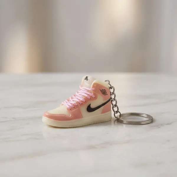 Pink_radium_Plastic_Miniature_High-Top_Sneaker_Keychain_For_Unisex