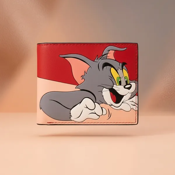 Multicolor_Pu_Leather_Tom_And_Jerry_Print_Bifold_Wallet_For_Men
