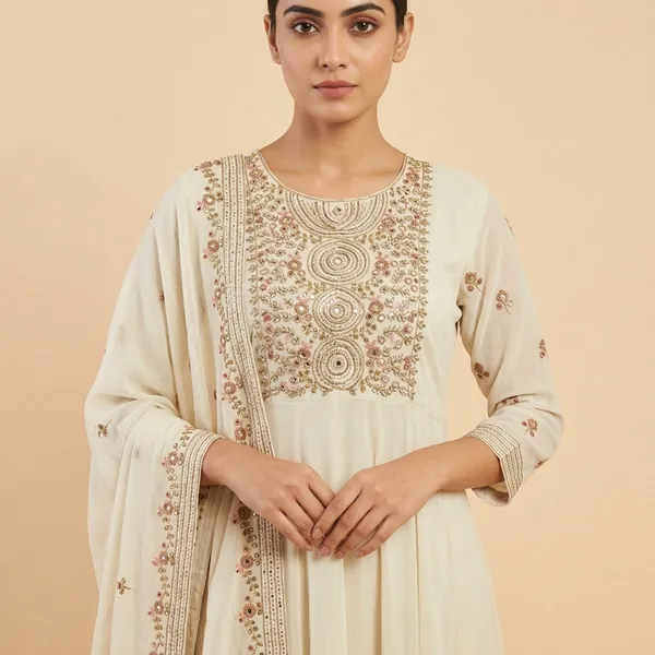 Off_White_Georgette_Embroidered_Anarkali_Suit_Set_For_Women