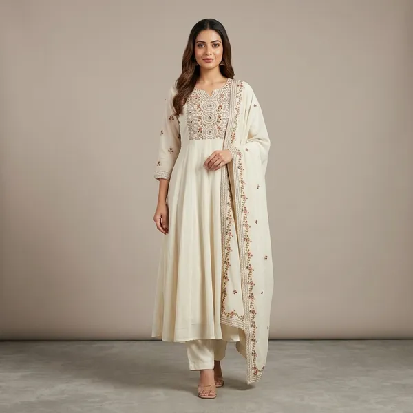 Off_White_Georgette_Embroidered_Anarkali_Suit_Set_For_Women
