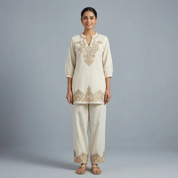Off-White_Embroidered_Kurta_Pant_Set_For_Women