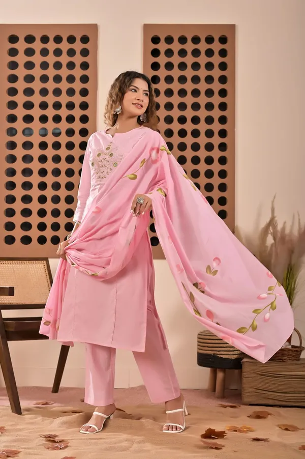 Pink_Embroidered_Kurta_Set_With_Dupatta_For_Women