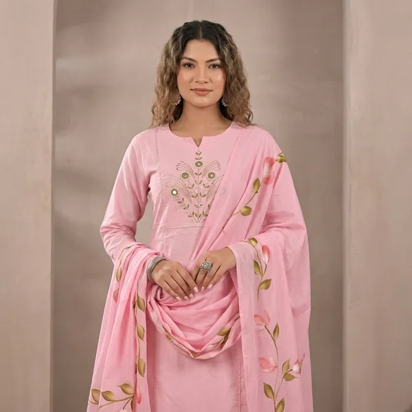 Pink_Embroidered_Kurta_Set_With_Dupatta_For_Women