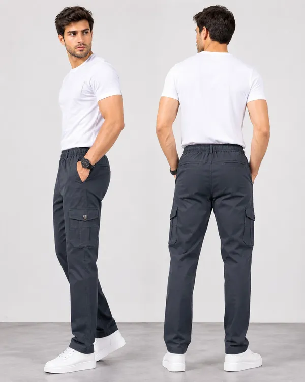 Charcoal_Grey_Cotton_Relaxed_Fit_Cargo_Pants_For_Men