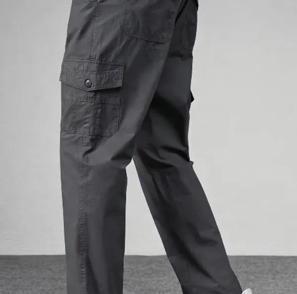 Charcoal_Grey_Cotton_Relaxed_Fit_Cargo_Pants_For_Men