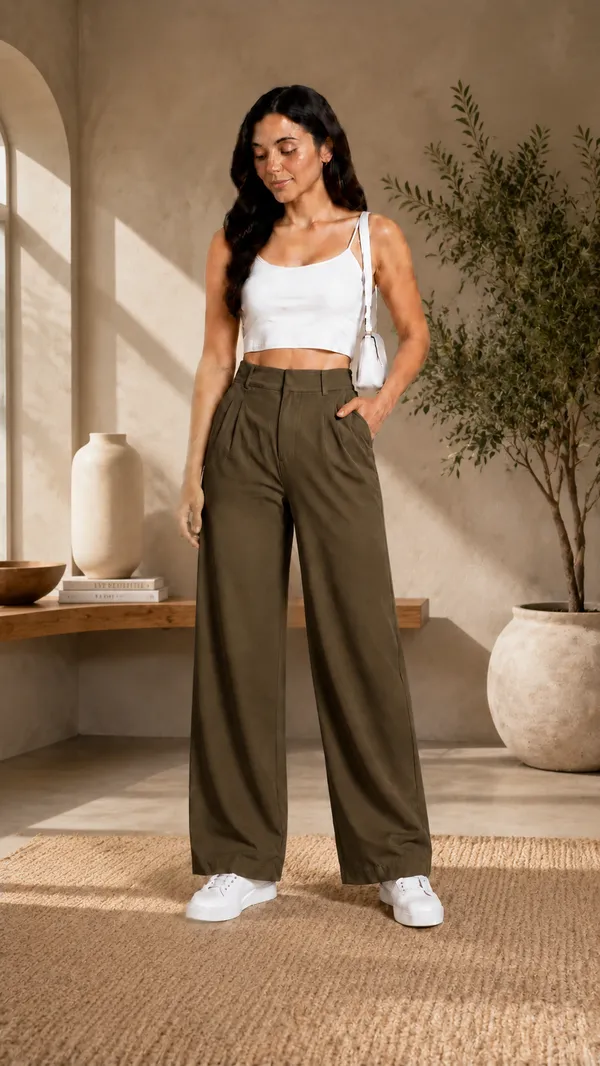 Olive_Green_Lycra__Koreanpant__For__Women