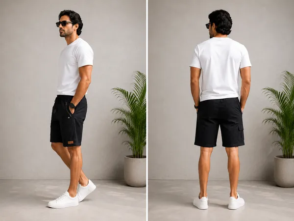 Black_Cotton_Relaxed_Fit_Cargo_Shorts_For_Men
